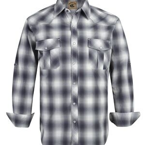 COEVALS CLUB Men's Black and White Plaid Button Down Shirt Size M